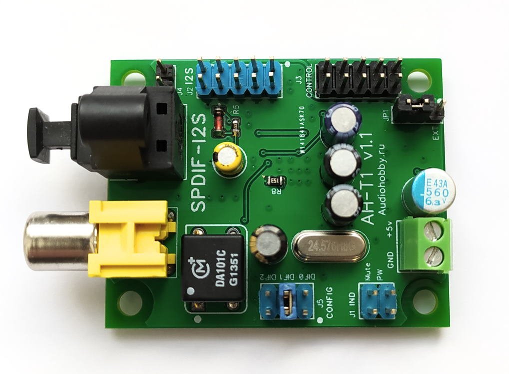 SPDIF coaxial fiber AK4113 receiver board, I2S output