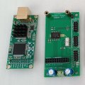 Собранная плата адаптер для USB модуля Amanero (версия 1.7) с модулем Amanero COMBO 384 от LUSYA в Slave режиме 0